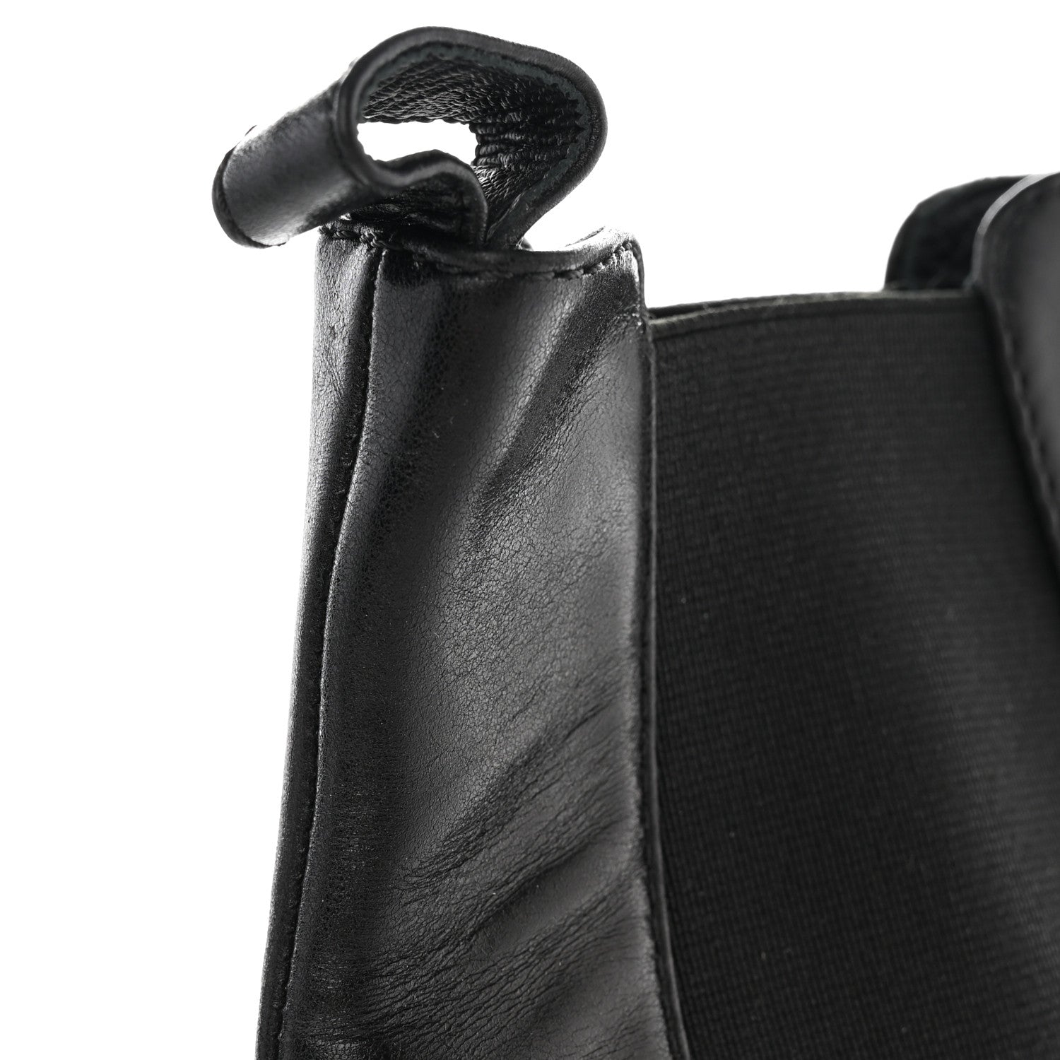 Chanel Calfskin Chain Around Chelsea Boots 38.5 Black 9 of 13