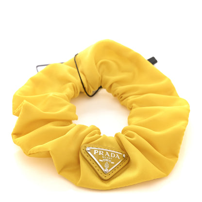 Prada Re-Nylon Metal Logo Scrunchie Giallo 1 of 4