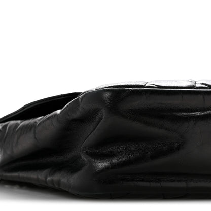 Chanel Glazed Calfskin Quilted Small CC Delivery Tote Black 9 of 15