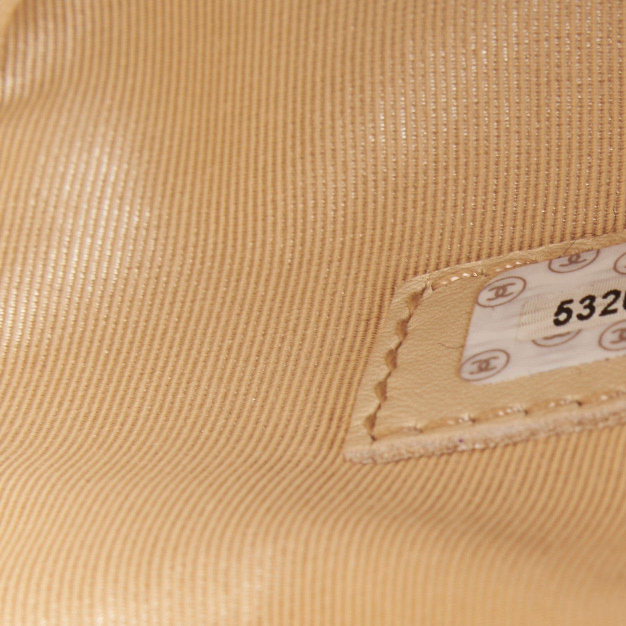 Caviar Large CC Shoulder Bag Beige