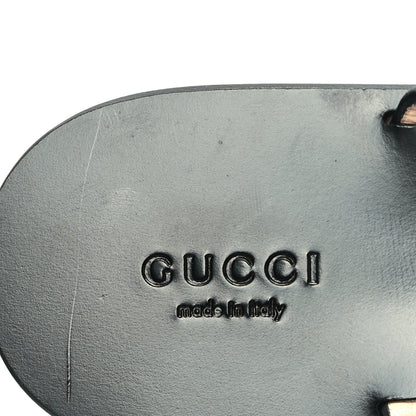 Gucci Calfskin GG Marmont Thong Sandals 37 Black 8 of 8