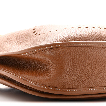 Hermes Taurillon Clemence Evelyne III PM Gold 9 of 10