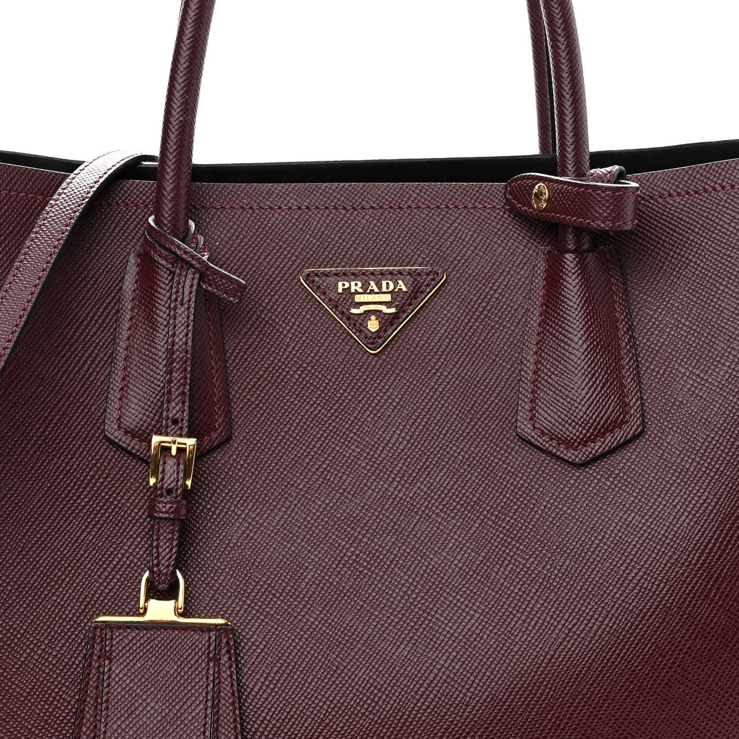 Saffiano Cuir Medium Double Bag Granato Marmo