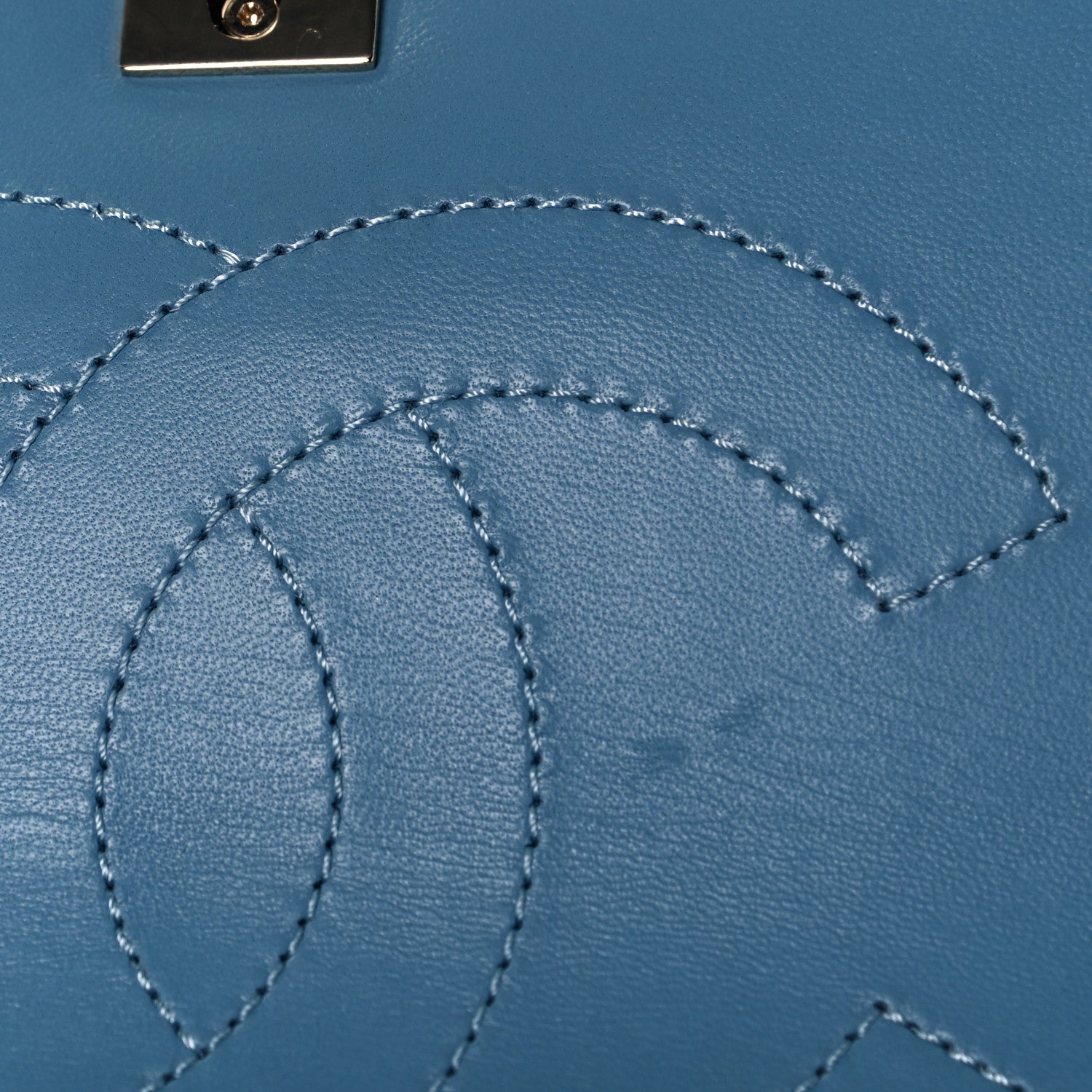 Chanel Lambskin Chevron Quilted Medium Trendy CC Dual Handle Flap Bag Light Blue 11 of 12