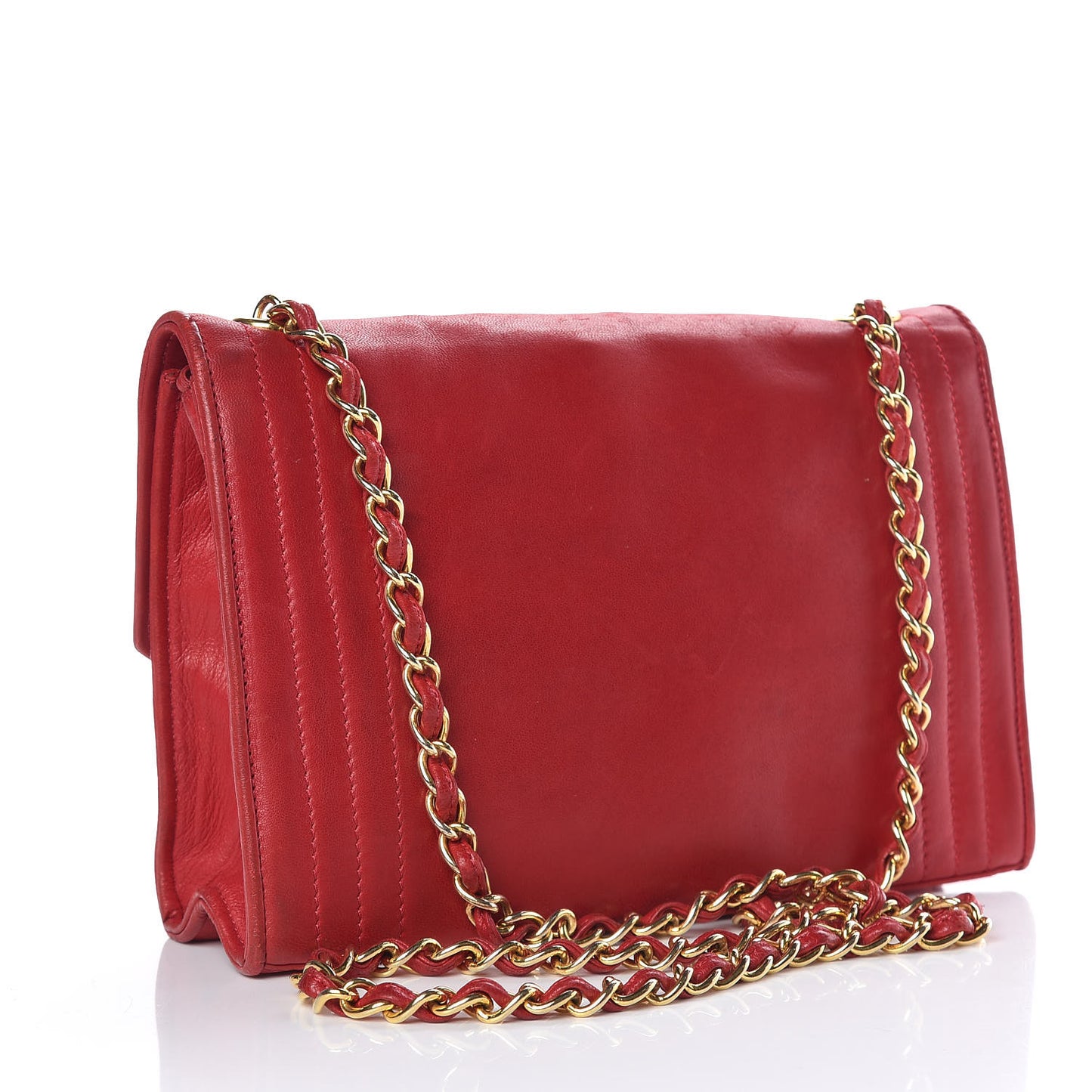Lambskin CC Envelope Single Flap Red