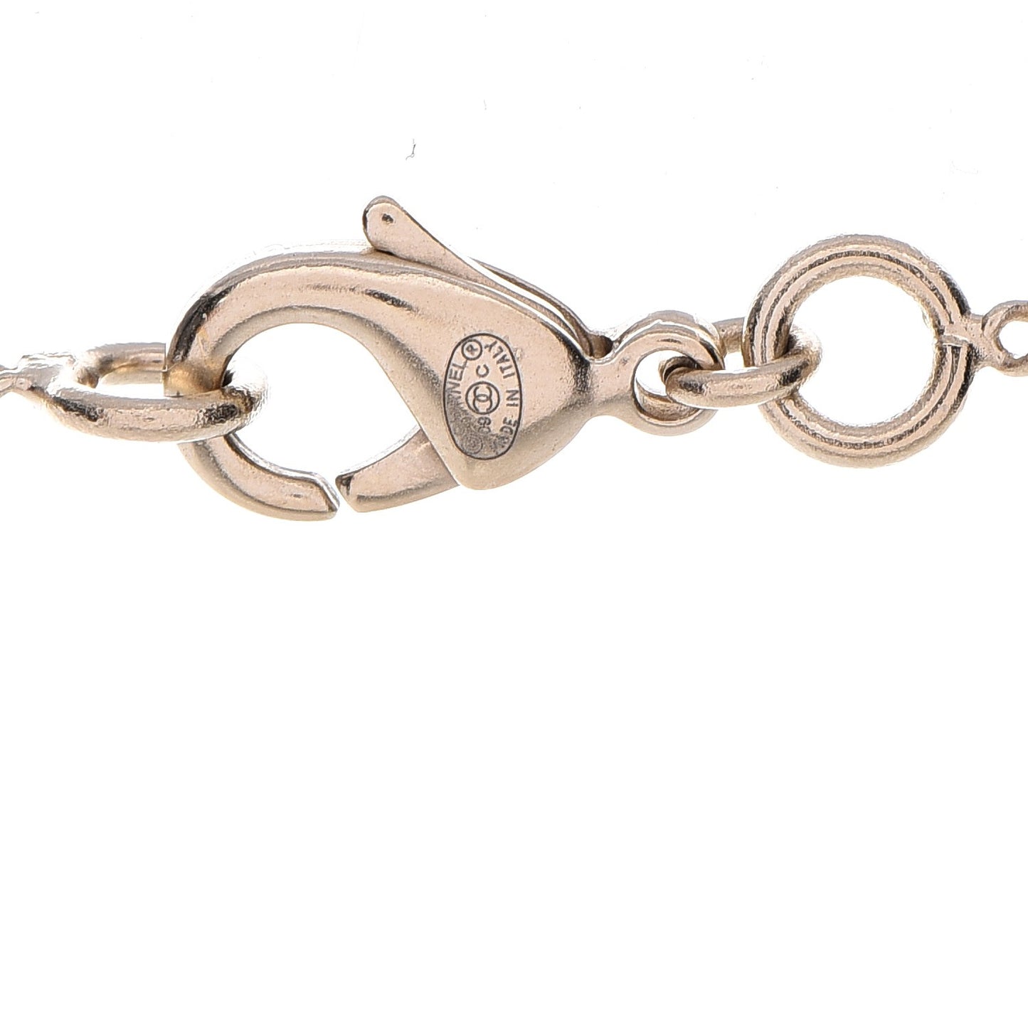 Crystal CC Alligator Necklace Gold