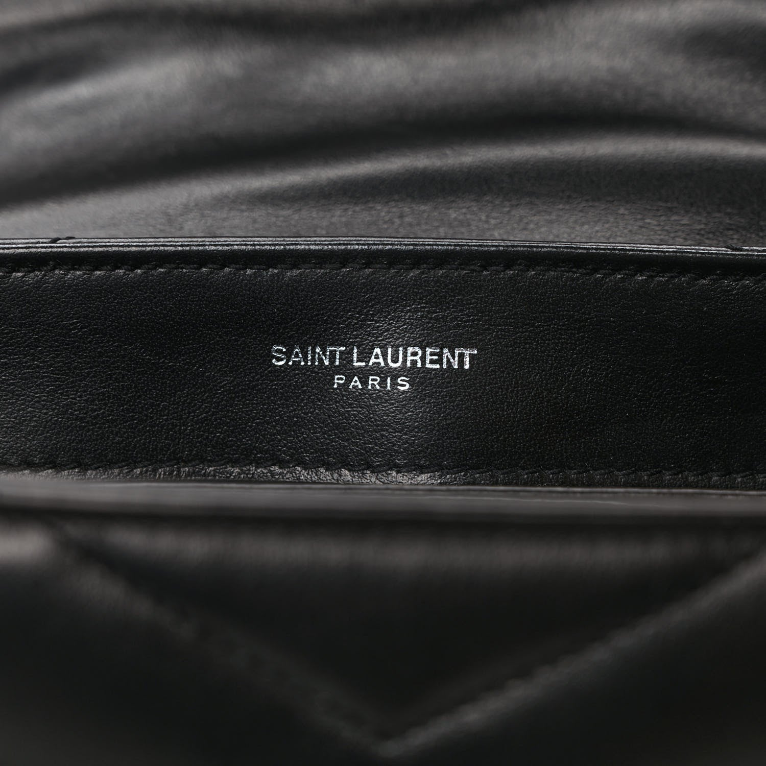 Saint Laurent Calfskin Y Quilted Monogram Toy Loulou Crossbody Bag Black 6 of 9