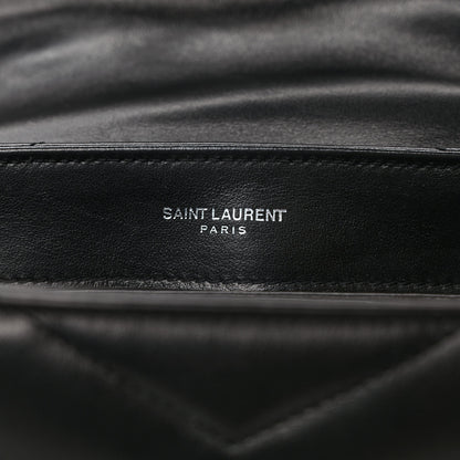 Saint Laurent Calfskin Y Quilted Monogram Toy Loulou Crossbody Bag Black 6 of 9