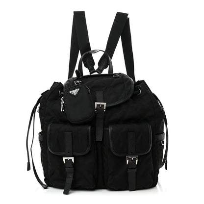 Prada Tessuto Nylon Saffiano Vela Quilted Backpack Black 1 of 16