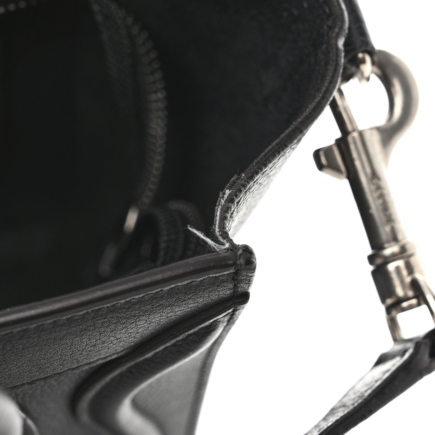 Celine Drummed Calfskin Nano Luggage Black 10 of 15
