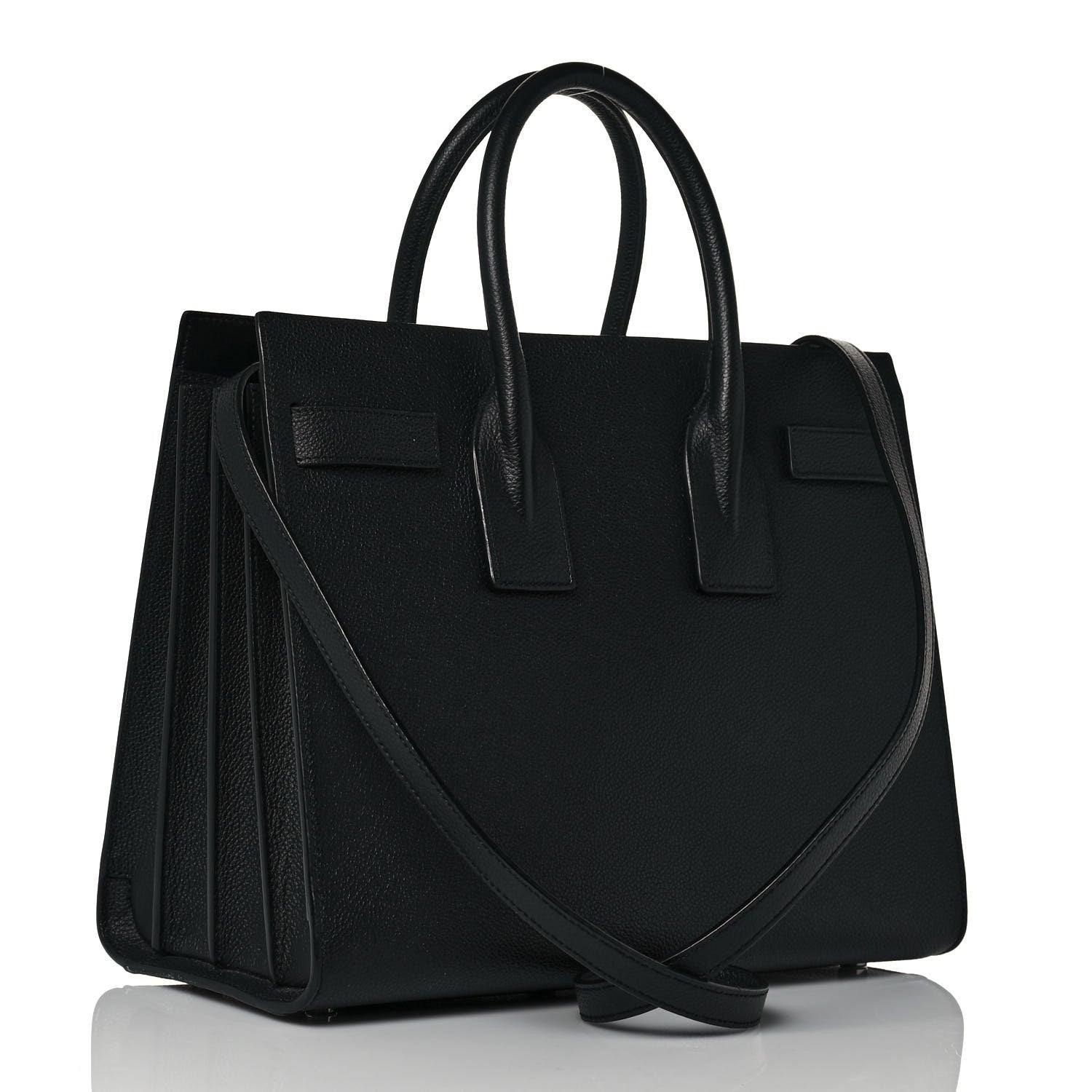 Saint Laurent Grained Calfskin Small Sac De Jour Black 3 of 14
