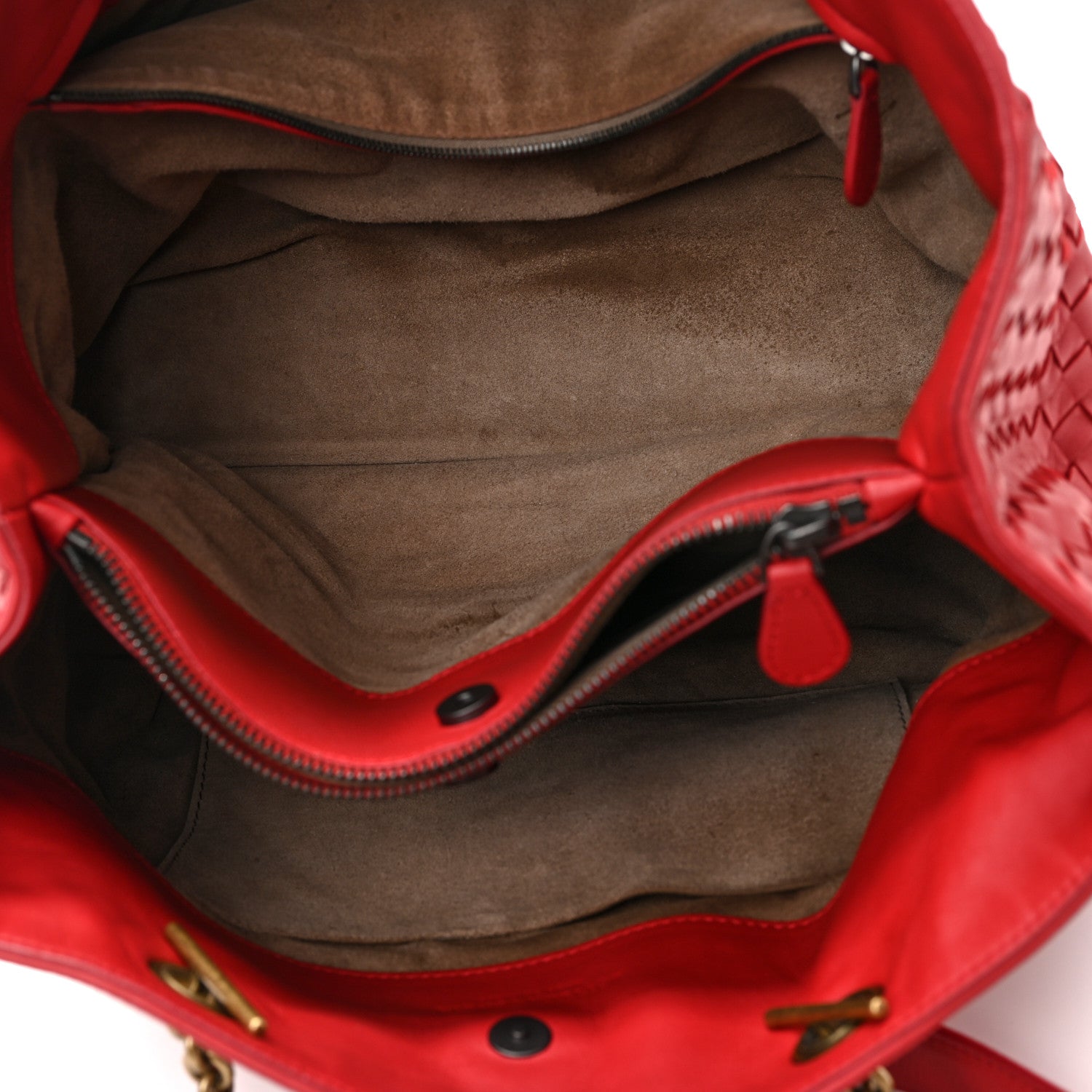 Bottega Veneta Nappa Intrecciato Medium Classic Chain Strap Tote Red 6 of 9