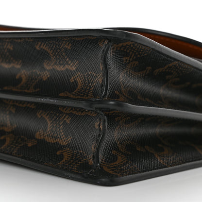 Celine Triomphe Canvas Lambskin Wallet On Strap Tan 11 of 11