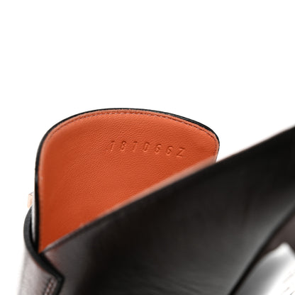 Hermes Goatskin Rivoli Mules 39 Black 6 of 11
