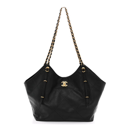 Chanel Calfskin Quilted Small Shopping Bag Black 1 of 11