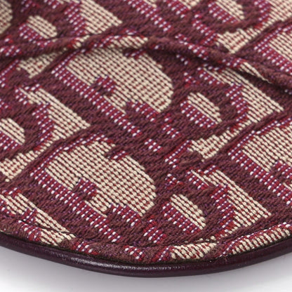 Christian Dior Oblique Saddle Pouch Bordeaux 8 of 10