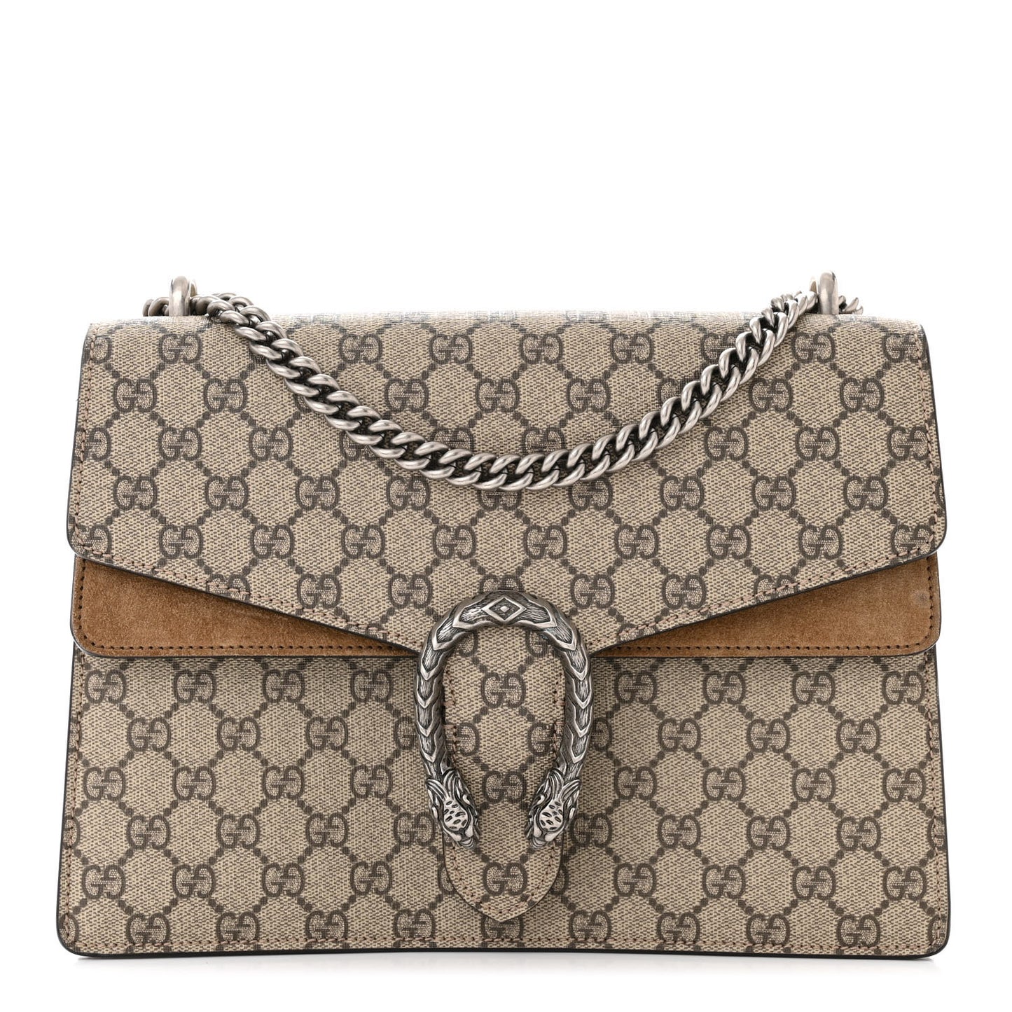 GG Supreme Monogram Medium Dionysus Shoulder Bag Taupe