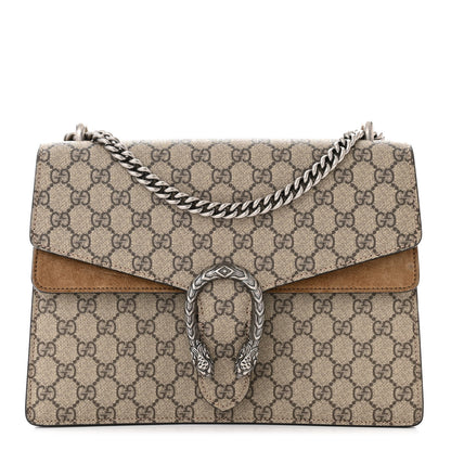 Gucci GG Supreme Monogram Medium Dionysus Shoulder Bag Taupe 1 of 10