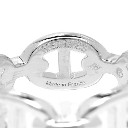 Hermes Sterling Silver PM Chaine d'Ancre Enchainee Band Ring 55 7.25 4 of 5