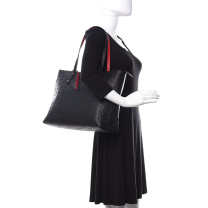 MCM Calfskin Ottomar Monogram Medium Klara Shopper Tote Black 2 of 8