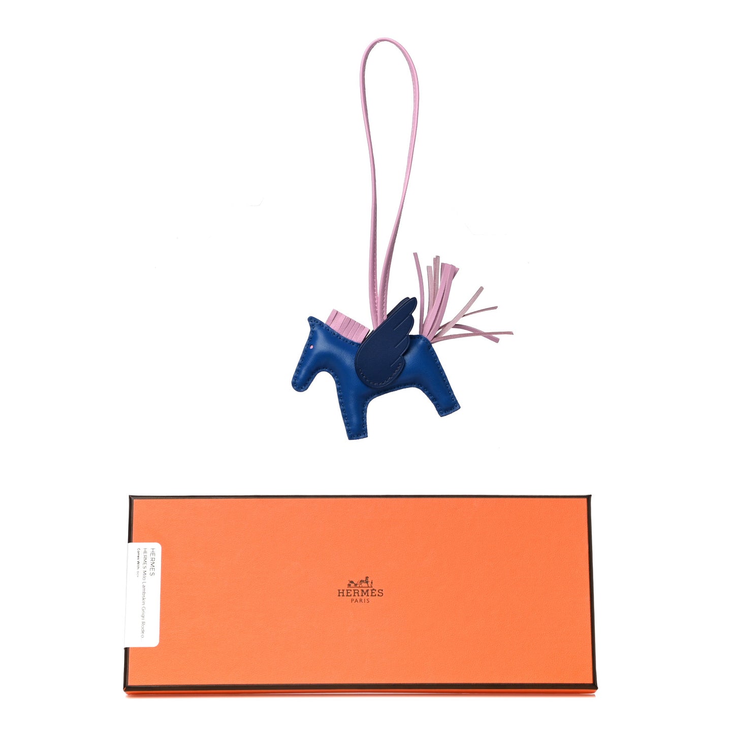 Milo Lambskin Grigri Rodeo Pegase Horse Bag Charm PM Bleu France Mauve Sylvestre Bleu Saphir