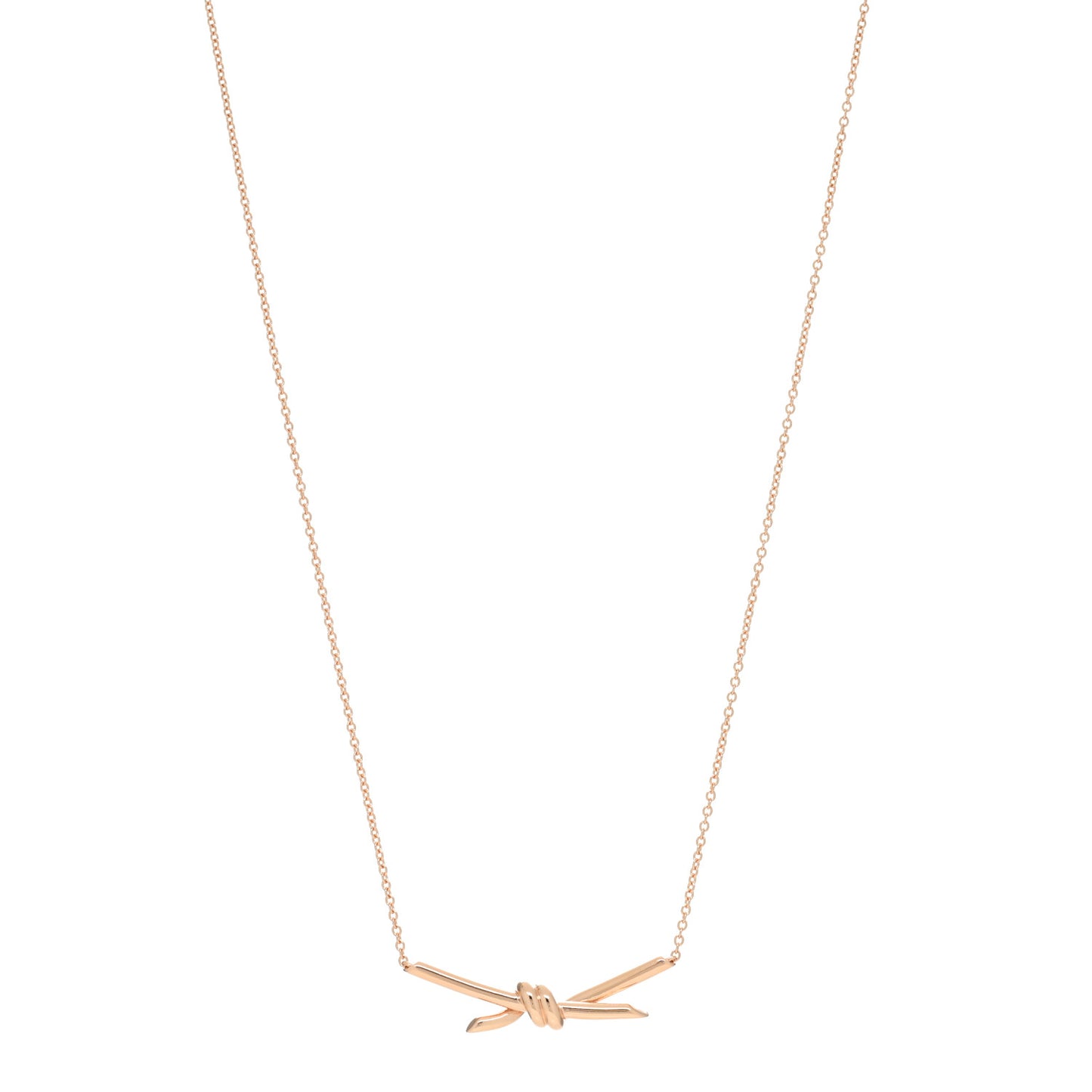 18K Rose Gold Knot Necklace