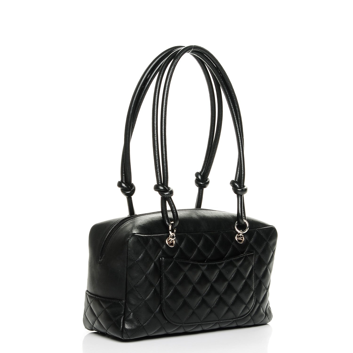 Chanel Calfskin Quilted Large Cambon Bowler Black 3 of 7