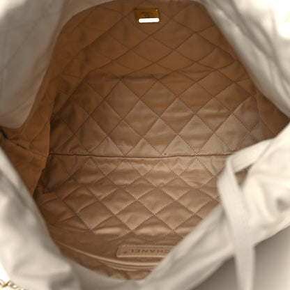 Chanel Shiny Calfskin Quilted Small Chanel 22 White 6 of 12