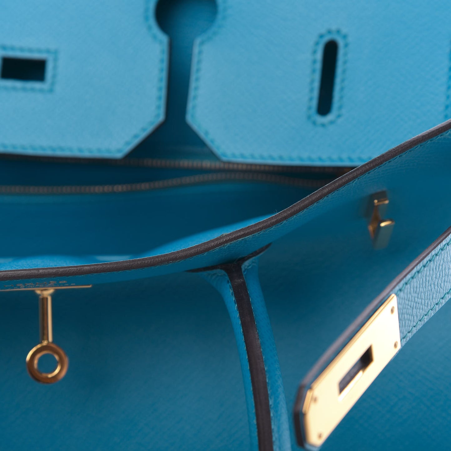Epsom Birkin 35 Bleu Zanzibar