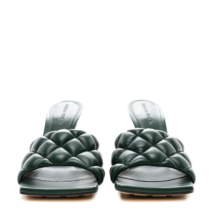 Bottega Veneta Nappa Matelasse Padded Mule Sandals 39 Pine Green 2 of 9