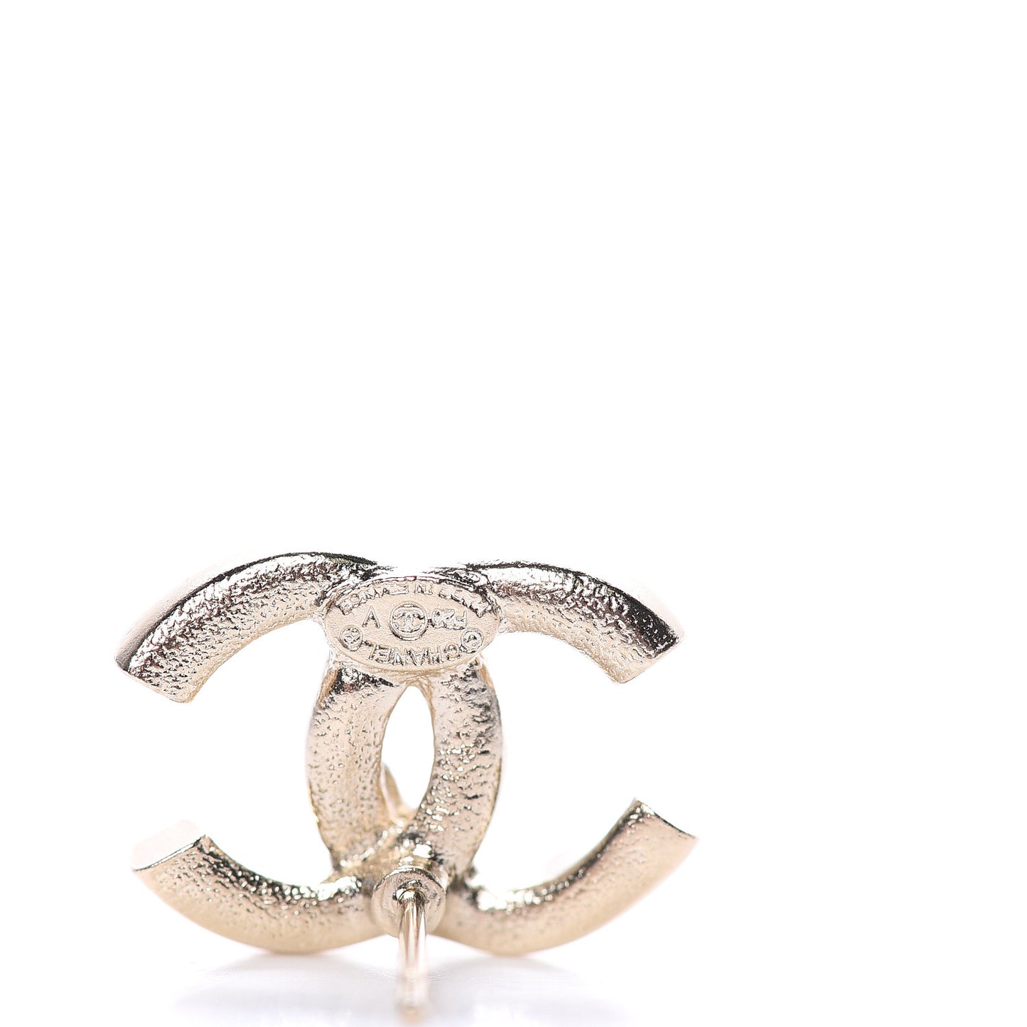 Crystal Baguette CC Earrings Gold