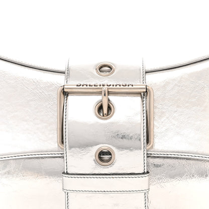 Balenciaga Smooth Metallic Calfskin Large Lindsay Shoulder Bag Silver 8 of 20