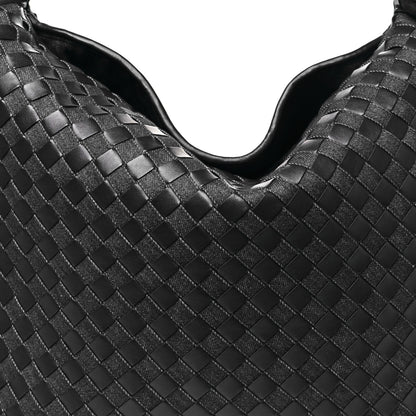 Bottega Veneta Denim Calfskin Intrecciato Large Hop Abyss Indigo 7 of 9