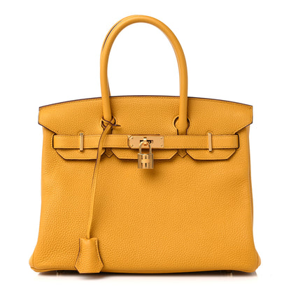 Hermes Togo BIRKIN 30 Jaune Ambre 1 of 9