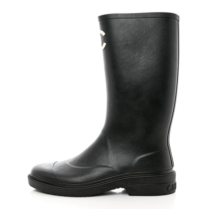 Chanel Caoutchouk CC High Boots 40 Black 1 of 12