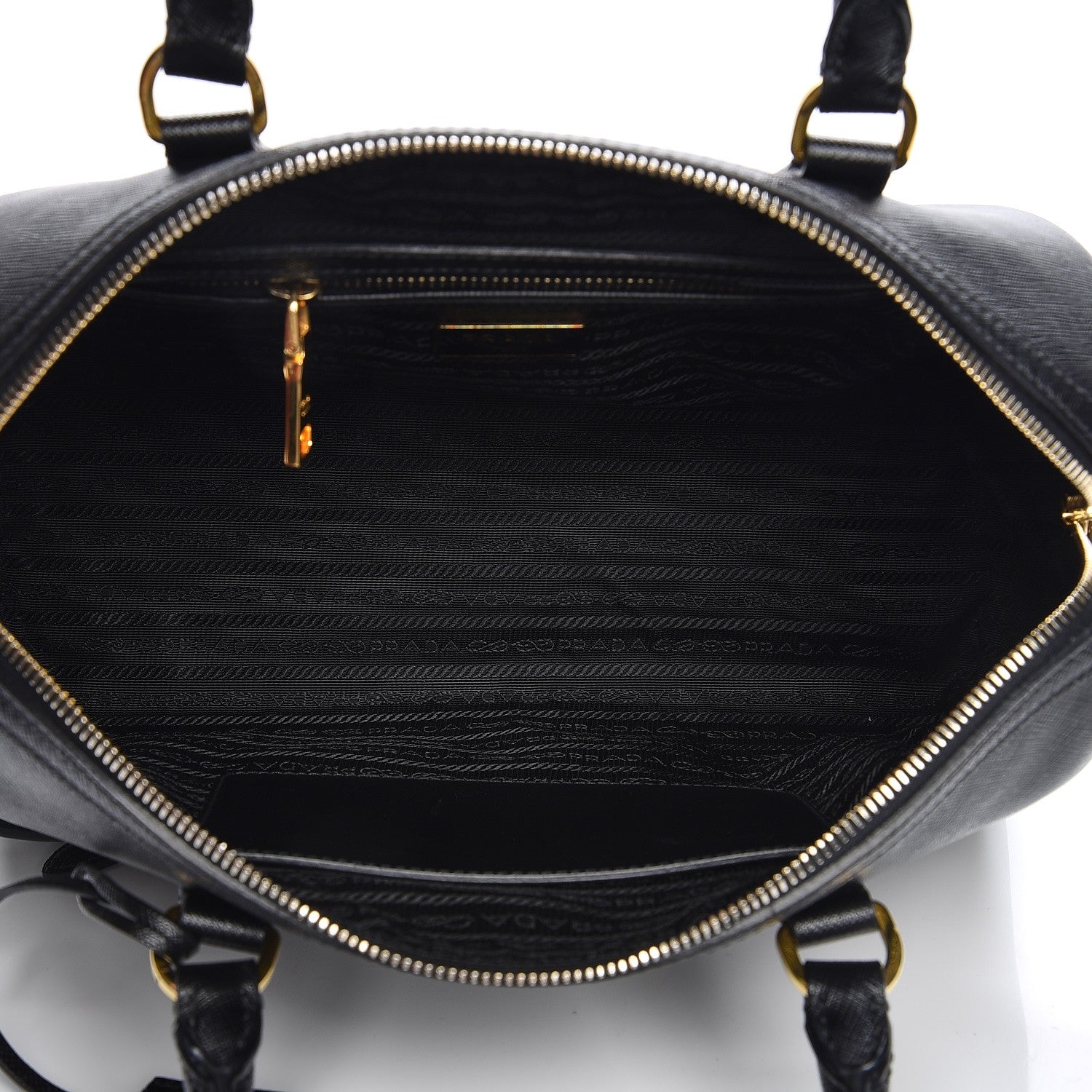 Prada Saffiano Lux Bowler Black 6 of 8