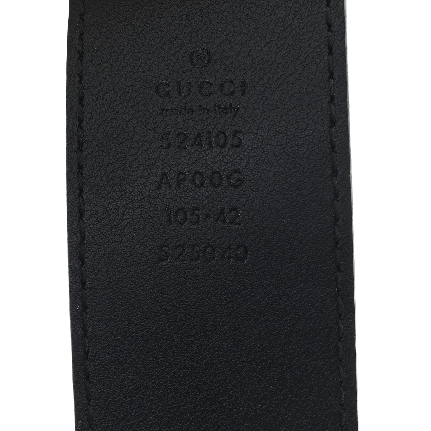 Moon Calfskin Torchon Double G 105 42 Belt Black
