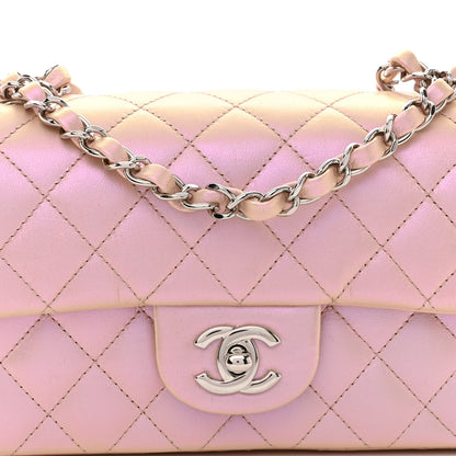 Chanel Iridescent Calfskin Quilted Mini Rectangular Flap Pink 8 of 10