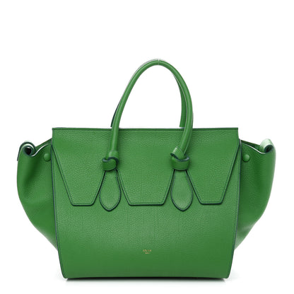 Celine Crisped Calfskin Small Tie Knot Tote Grass Green 3 of 14