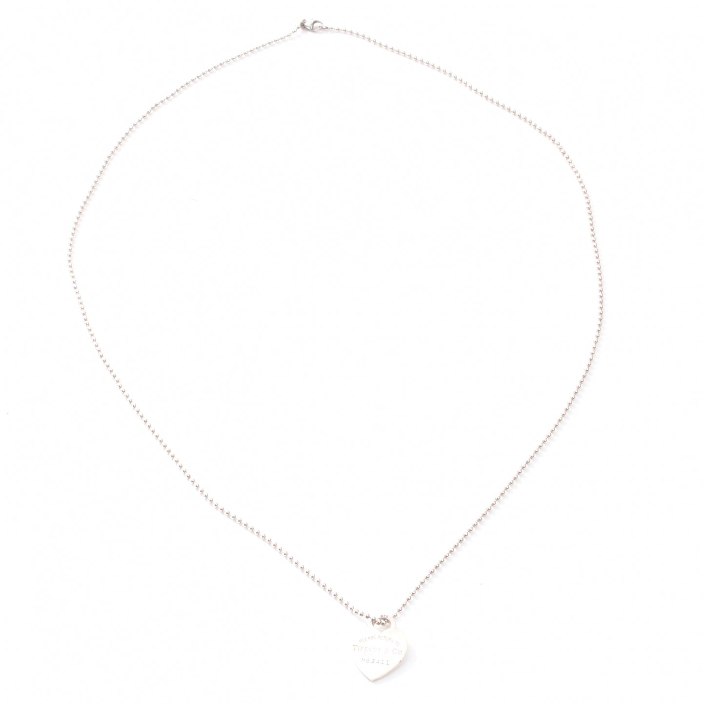 Sterling Silver Long Return to Tiffany Heart Pendant Necklace