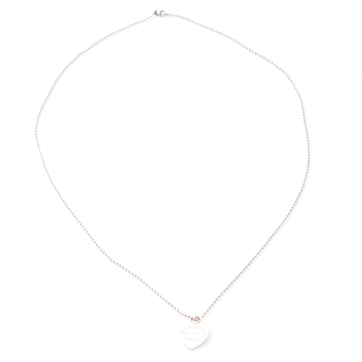 Tiffany Sterling Silver Long Return to Tiffany Heart Pendant Necklace 6 of 6