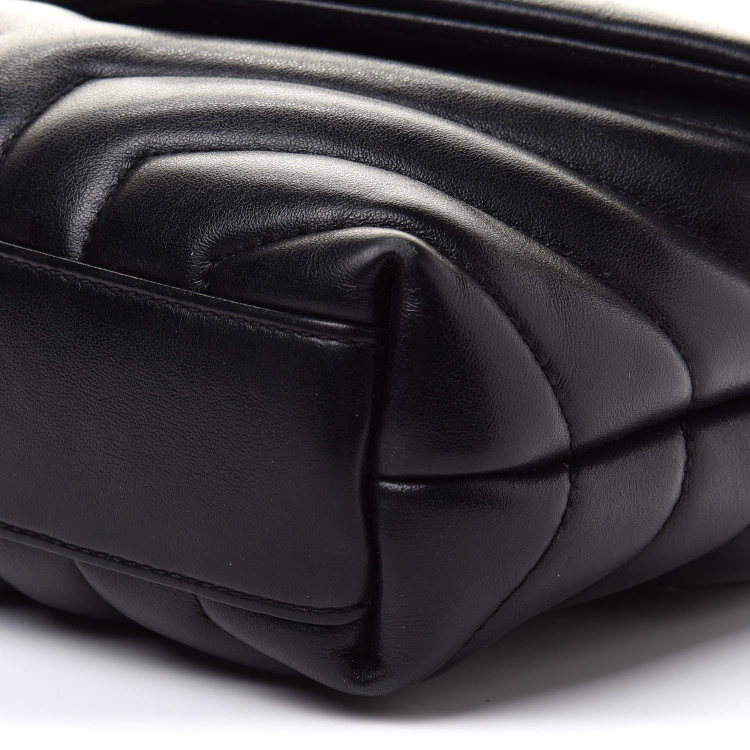 Saint Laurent Calfskin Y Quilted Monogram Toy Loulou Crossbody Bag Black 10 of 14