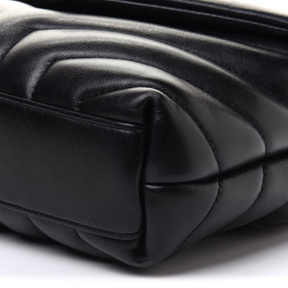 Saint Laurent Calfskin Y Quilted Monogram Toy Loulou Crossbody Bag Black 10 of 14