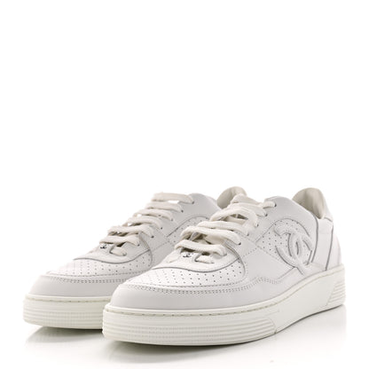 Chanel Calfskin CC Womens Sneakers 40.5 White 3 of 12