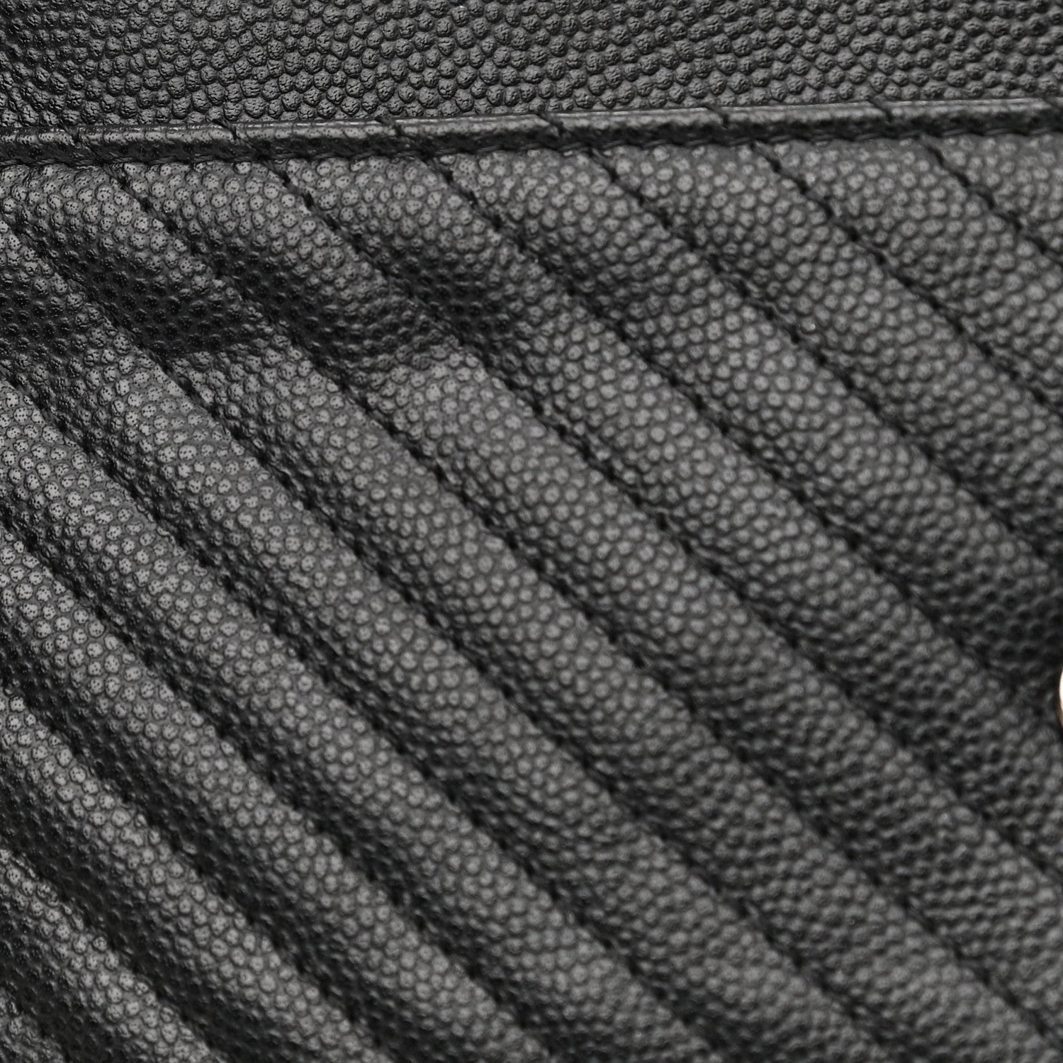 Chanel Caviar Chevron Quilted Wallet On Chain WOC Black 12 of 13