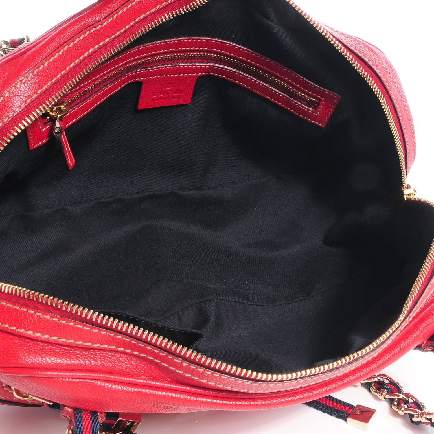 Gucci Leather Capri Small Bowler Red 5 of 7