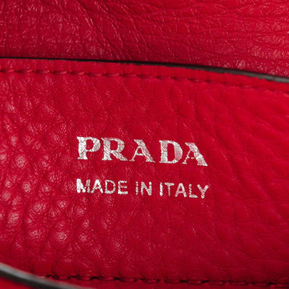 Prada Vitello Daino Small Double Bag Granato Scarlatto 6 of 7