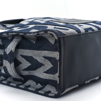 Marc Jacobs Denim Jacquard Medium The Monogram Tote Bag Denim Blue 9 of 12