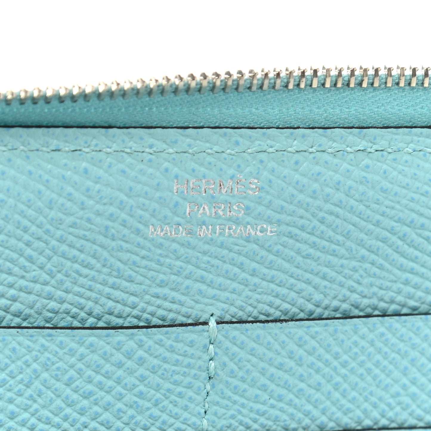 Epsom Printed Silk Flamingo Party Soie-Cool Wallet Mykonos Bleu Atoll