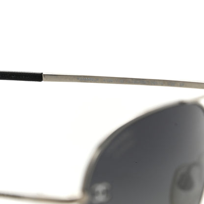 Chanel Metal Polarized Aviator CC Sunglasses 4189-T-Q Gold 5 of 8